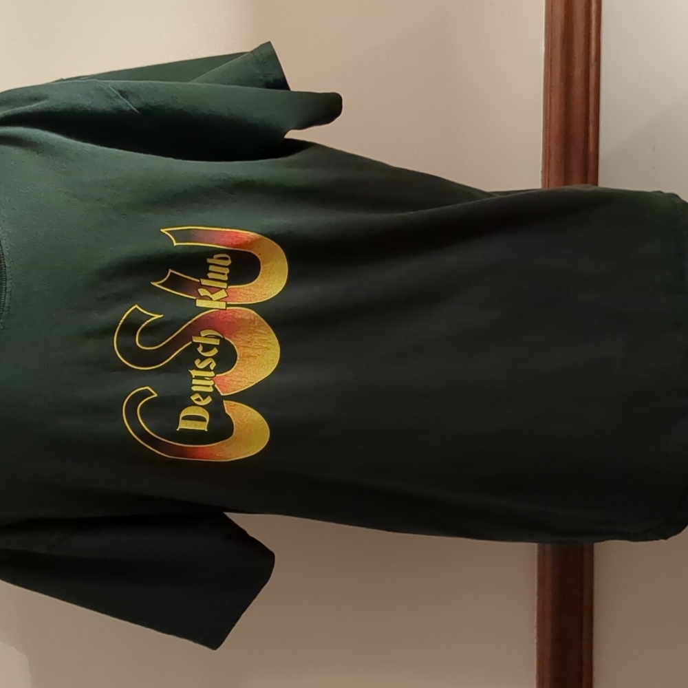 Men's Medium dark green tshirt with graphic